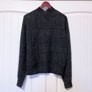 Halogen Cable Knit Mock Neck Sweater | Large